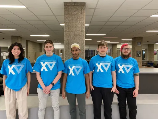 The Cyberhawks team gather before a competition. With many of this years team members graduating, the group is looking for new members to join. 