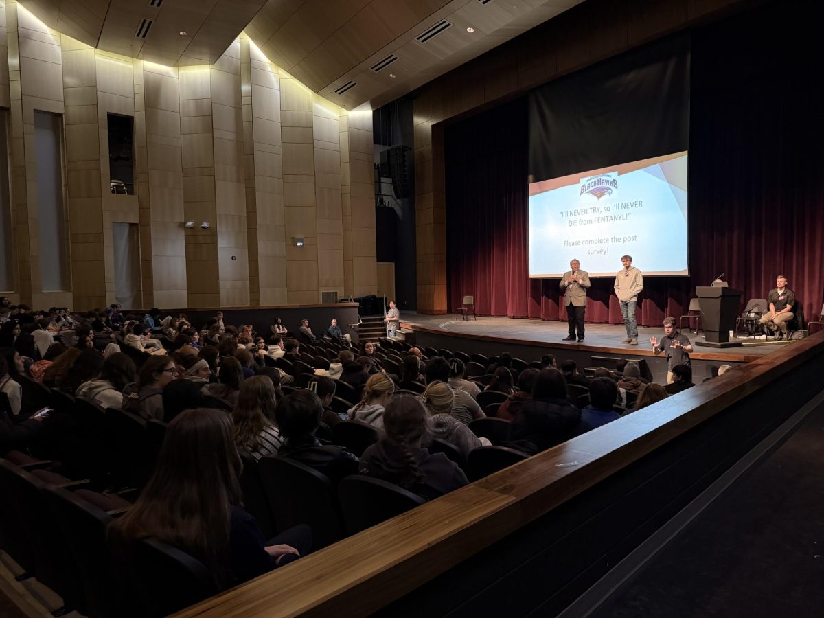 The Fentanyl Fathers, whose mission is "To establish a world where no adolescent succumbs to fentanyl poisoning or overdose, by raising awareness in America about the dangers of fentanyl, counterfeit pills, and effective overdose response measures," presented to all Bloomfield Hills High School students on December 2, 2025.