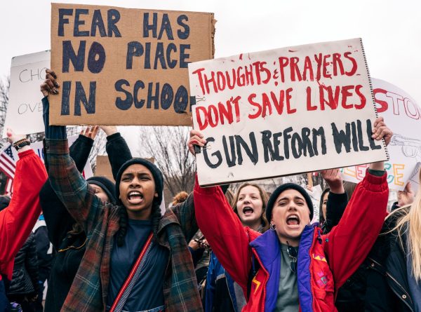 Students call for increased safety from guns in schools following the shooting in Parkland, FL. 
Photo licensed by the creative commons and attributed to Lorie Shaull.